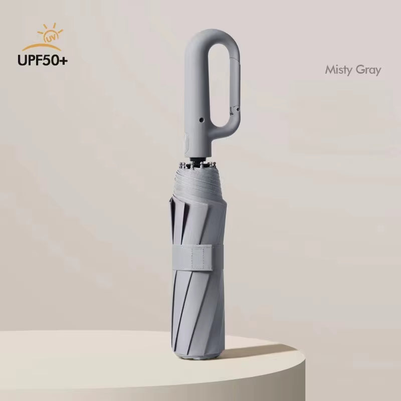 Ring Buckle Design 20 Rib Fully Automatic Umbrella for Men Folding Extra Large Strong Strong WOMEN'S Sunshade Double Umbrella