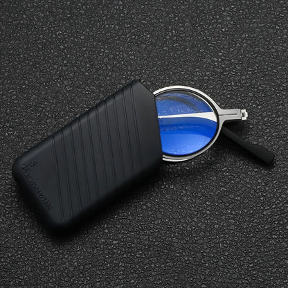 Portable HD Folding Reading Glasses  Middle-Aged and Elderly Reading Glasses for Men and Women Imitation Retro Ultra-Light